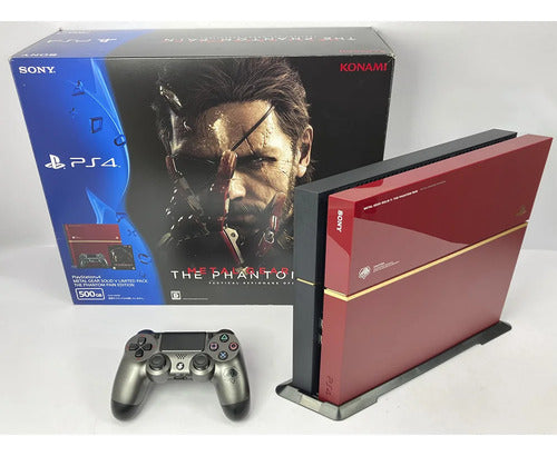 Playstation Ps4 Edição Metal Gear Solid Phantom Pain Cuh-1200a Bivolt + 1 Controle + 3 Jogos