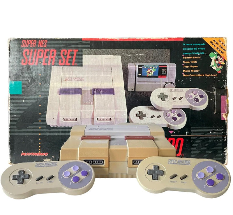 Console Super Nintendo: SUPER SET - Nintendo + Super Mario World - SNES