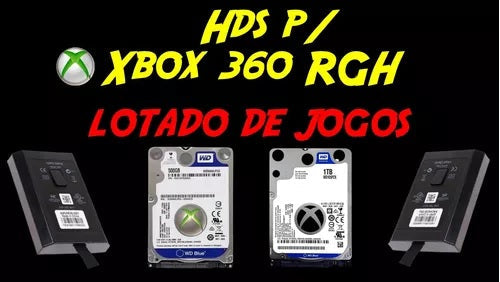 Hd Interno 500gb Com Jogos Xbox 360 Rgh