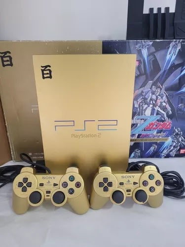 Playstation 2 Edição  Gundam Z Ps2 Fat Gold Dourado + 10 Jogos