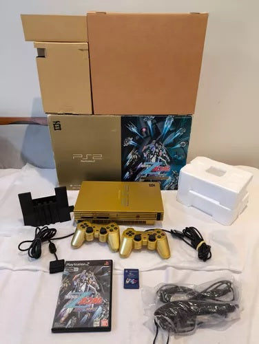 Playstation 2 Edição  Gundam Z Ps2 Fat Gold Dourado + 10 Jogos